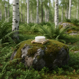 Balsamkaka på tvålfat i skog