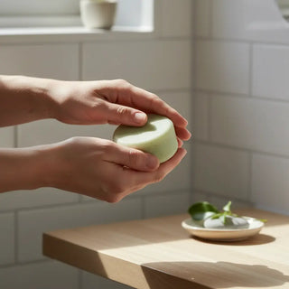 Balsamkaka sjögräs tvålas upp 1