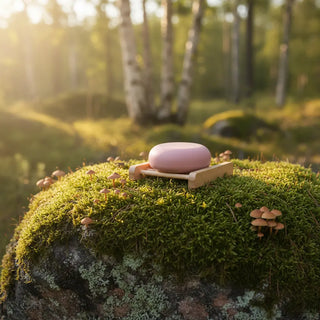 Vanilj schampokaka på stenblock